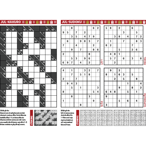 Julsudoku halvsida